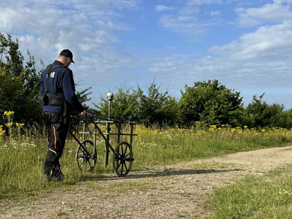 Digitale Flächensondierung auf Kampfmittelverdachtspunkte