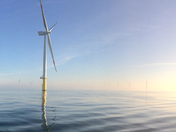 Offshore-Windrad in der Nordsee